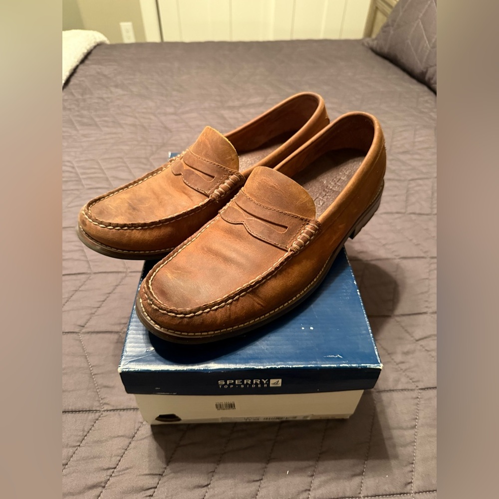 Sperry Essex Penny Brown Leather Men’s Loafer Size 11